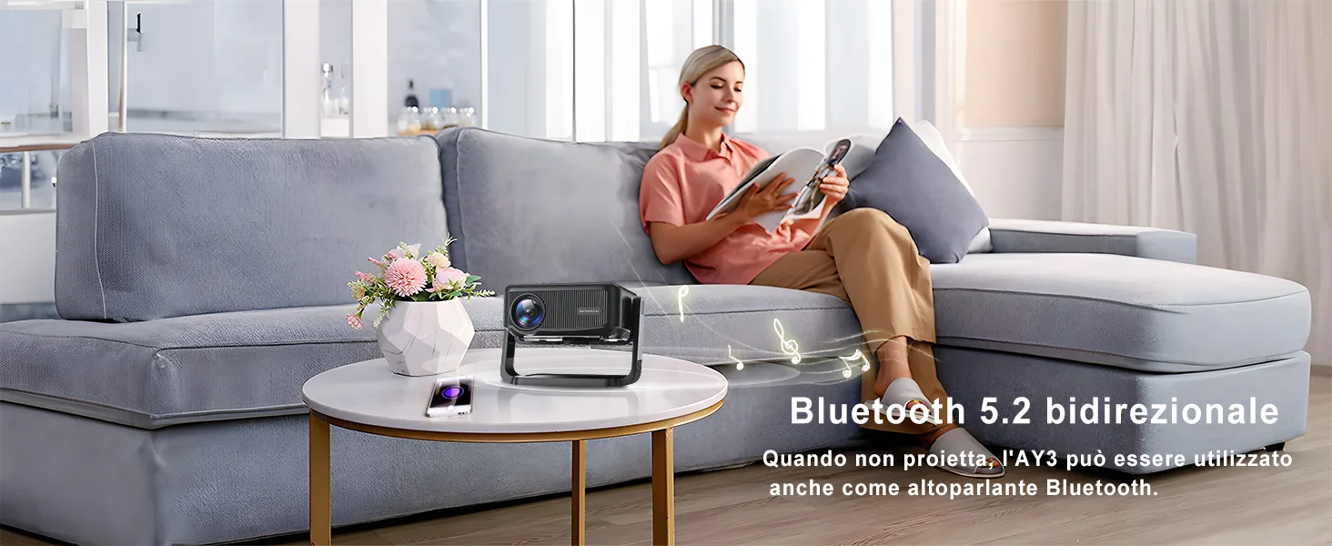 ONOAYO AY3 usato come altoparlante Bluetooth in soggiorno