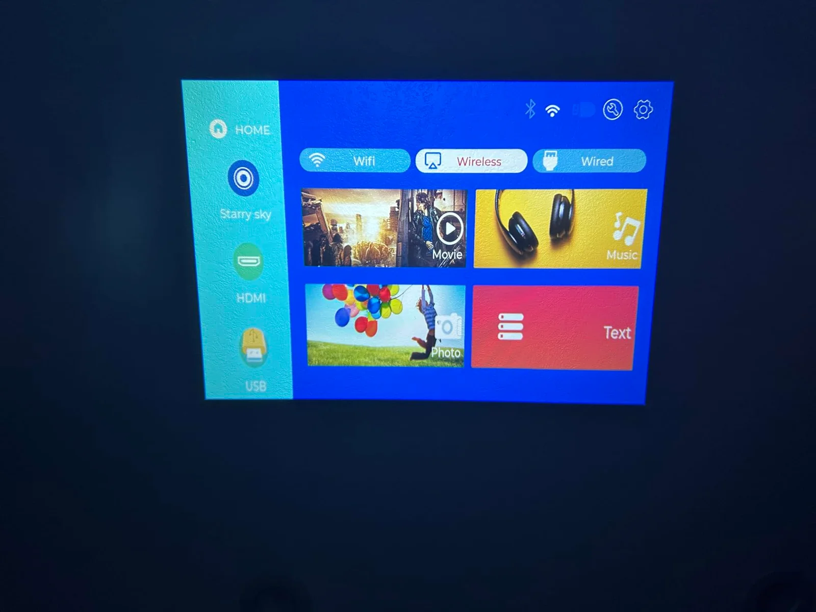 Buyer photo of the AY3 home menu