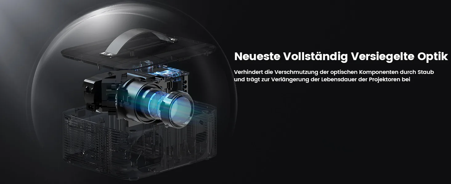 Schnittdarstellung des versiegelten Optikmoduls des ONO3 Pro