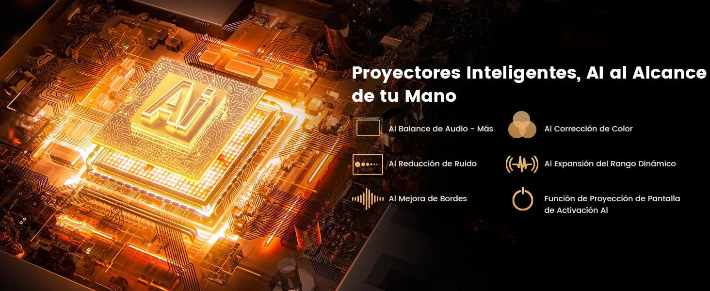 Chip de IA que ilustra las seis funciones inteligentes del ONO3 Pro